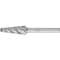 Pferd Carbide Bur - 14Deg Taper, ALU Cut - 1/2 x 1-1/8 x 1/4 Shank - SL-4 25165 - alternate 1